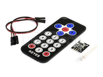 Infrared wireless remote control kit black