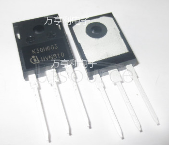 IKW30N60H3 Infineon TrenchStop IGBT Transistors, 600 and 650V
A range of IGBT Transistors from Infineon with collector-emitter voltage ratings of 600 and 650V featuring TrenchStop? technology. The range includes devices with an integrated high speed, fast recovery anti-parallel diode.
? Collector-emitter voltage range 600 to 650V
? Very low VCEsat
? Low turn-off losses
? Short tail current
? Low EMI
? Maximum junction temperature 175°C