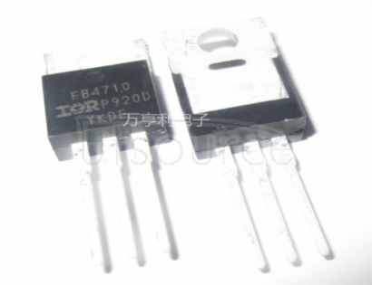 IRFB4710PBF 100V Single N-Channel HEXFET Power MOSFET in a TO-220AB package<br/> Similar to IRFB4710 with lead free packaging