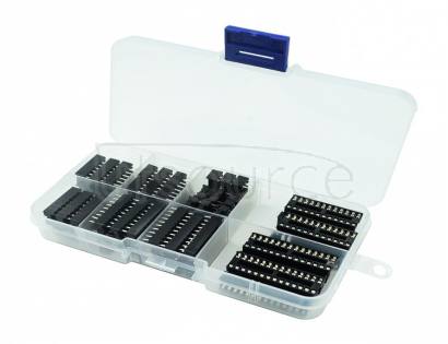 IC socket chip base microcontroller block DIP-6/8/14/16/18/20/24/28 parts box 66P 6 pins-DIP IC Sockets       QTY:18pcs
 
8 pins-DIP IC Sockets       QTY:12pcs
 
14 pins-DIP IC Sockets     QTY:6pcs
 
16 pins-DIP IC Sockets     QTY:6pcs
 
18 pins-DIP IC Sockets     QTY:6pcs
 
20 pins-DIP IC Sockets     QTY:6pcs
 
24 pins-DIP IC Sockets     QTY:6pcs
 
28 pins-DIP IC Sockets     QTY:6pcs