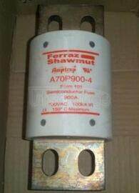 A70P900-4 Electric Fuse, Very Fast Blow, 900A, 700VAC, 650VDC, 100000A (IR), Inline/holder,