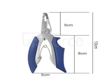 Multifunctional wire cutting lead pressing pliers Ruyi pliers Electronic cutting pliers (blue)