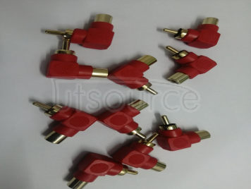 One point two RCA lotus male to female audio and video adapter, one male to one female AV connection plug <10pcs>