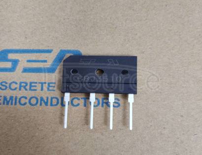 GBJ3510 35A 1000V SEP Dc reverse voltage (Vr). 1 kv
Average rectifier current (Io) 35 a
Positive pressure drop (Vf) 1.1 v@17.5a
Reverse current (Ir) 10 mu A @ 1 kv
Forward surge current (Ifsm) 400 a
Working temperature and 55 ℃ ~ + 150 ℃ @ (Tj)