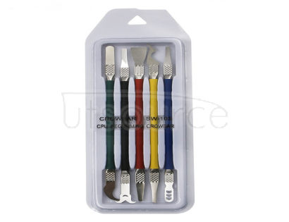 Disassemble mobile phone repair motherboard chip scraper Glue removal tool hook knife scraper stick CPU scraper pry knife<5pcs> Remove cpu motherboard electronic components
