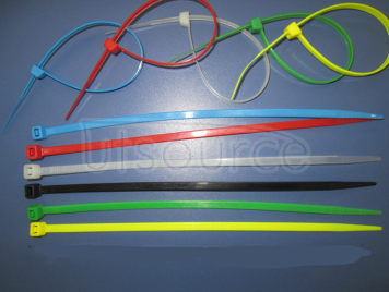 3*150mm color tie self-locking nylon tie buckle one pull plastic red yellow green blue <600PCS>