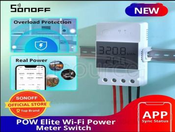 SONOFF POW Elite Smart Power Meter Switch 16A Wifi Smart Home Switch LCD Screen Works with Alexa Google Home eWeLink App