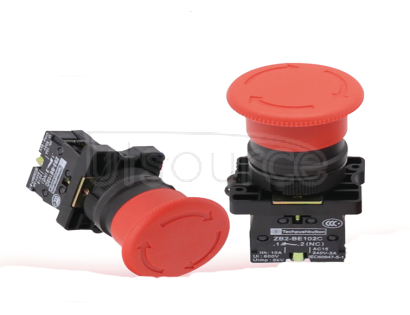 Plastic economical XB2-ES542 emergency stop self-locking button switch ZB2-BE102C red emergency stop button