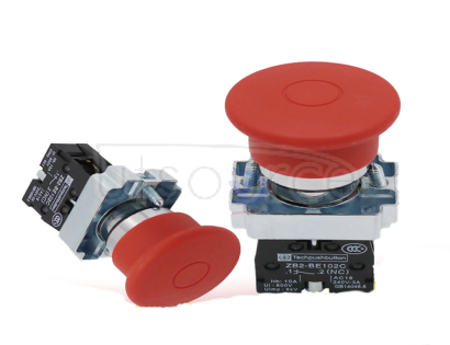 Mushroom head emergency stop pull-type XB2-BT42 red emergency stop metal with lock button switch LAY5 opening 22mm