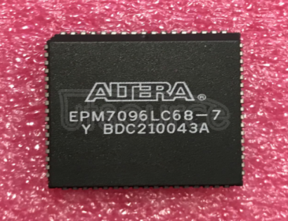 EPM7096LC68-7 CPLD Logic IC<br/> Logic Type:Programmable<br/> No. of Macrocells:96<br/> Package/Case:68-PLCC<br/> Leaded Process Compatible:No<br/> Peak Reflow Compatible 260 C:No<br/> Mounting Type:Surface Mount RoHS Compliant: No