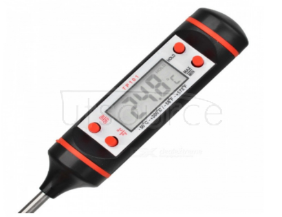 Portable Digital Kitchen Probe Thermometer with LCD Display for Food Cooking BBQ Meat Steak Turkey Wine - Black Digital Cooking Thermometer
Measures temperatures for a wide variety of foods
From -50°C to 300°C
Long Stainless Steel Probe