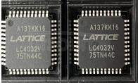 LC4032V-75TN44C IC, SM MACH4000 ISP CPLD,WAFFLE80<br/> Logic IC family:Programmable<br/> Logic IC Base Number:4032<br/> Logic IC function:Programmable ISP<br/> Voltage, supply:3.3V<br/> Case style:TQFP<br/> Base number:4032<br/> I/O lines, No. of:30<br/> IC Generic number:4032<br/> RoHS Compliant: Yes
