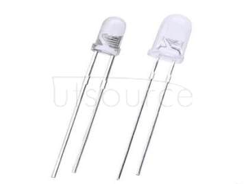 F5 LED 5MM White Round Head Blue Light(50pcs)
