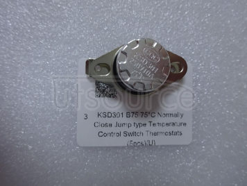 KSD301 B75 75°C Normally Close Jump type Temperature Control Switch Thermostats (5pcs)