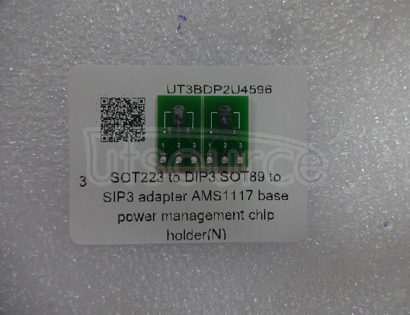 SOT223 to DIP3 SOT89 to SIP3 adapter AMS1117 base power management chip holder Name: SOT223 to SOT89 to SIP3 adapter AMS1117 base power management chip block

Item no: WSD021AP

Plate: military grade A glass fiber