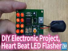 DIY Electronic Project, Heart Beat LED Flasher. --Utsource.