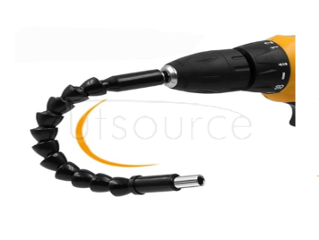Screwdriver bit bit extension sleeve Extension electric drill connecting rod hose (black,1 piece)