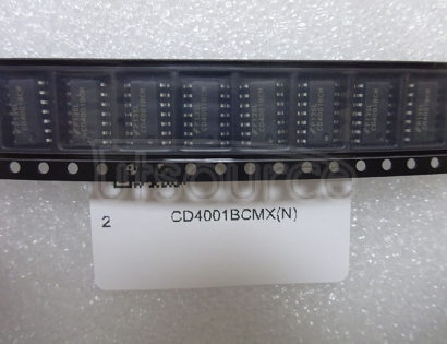 CD4001BCMX Quad 2-Input NOR Buffered B Series Gate; Package: SOIC; No of Pins: 14; Container: Tape &amp; Reel