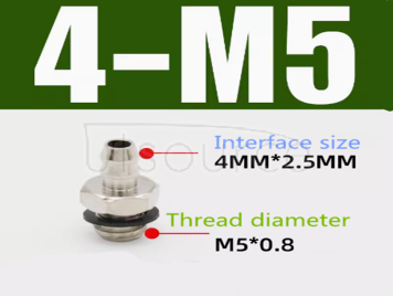 SMC straight Mini iron quick twist tube mini connector M-5ALU-4 Straight connector <20pcs>