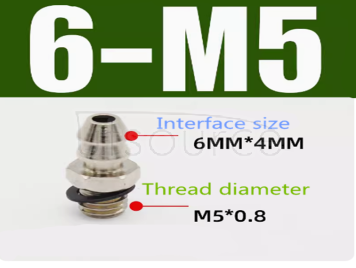 SMC through Mini iron quick twist tube mini connector M-5ALU-6 Through connector <20pcs>