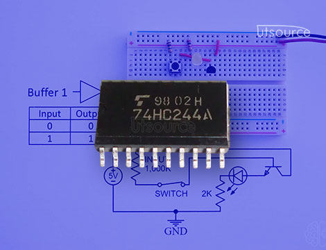 Building a Digital Buffer Circuit Using the 74HC244A