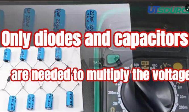 Only diodes and capacitors are needed to multiply the voltage
